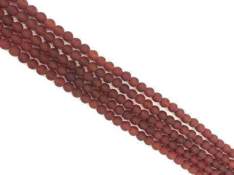 Matte Carnelian Round Beads 6mm